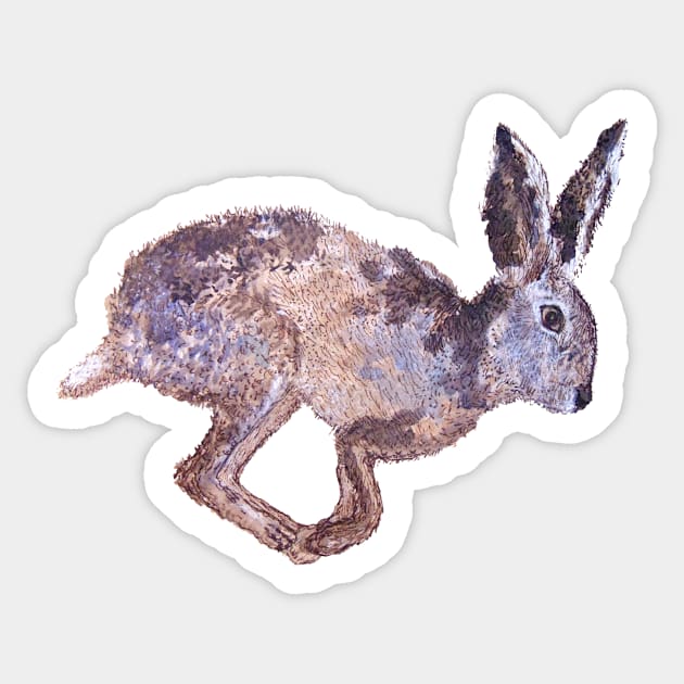 Hare Sticker by Kuhtina